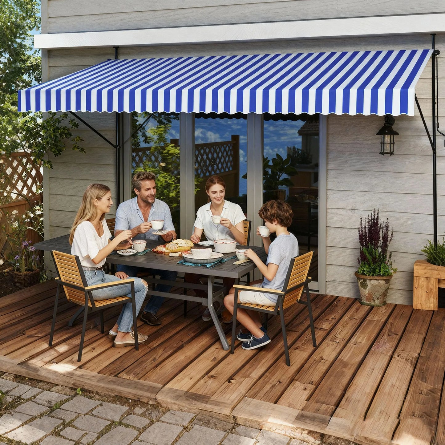 Tenda da Sole Retrattile Senza Fori – Ombra Perfetta per Balcone e Terrazza