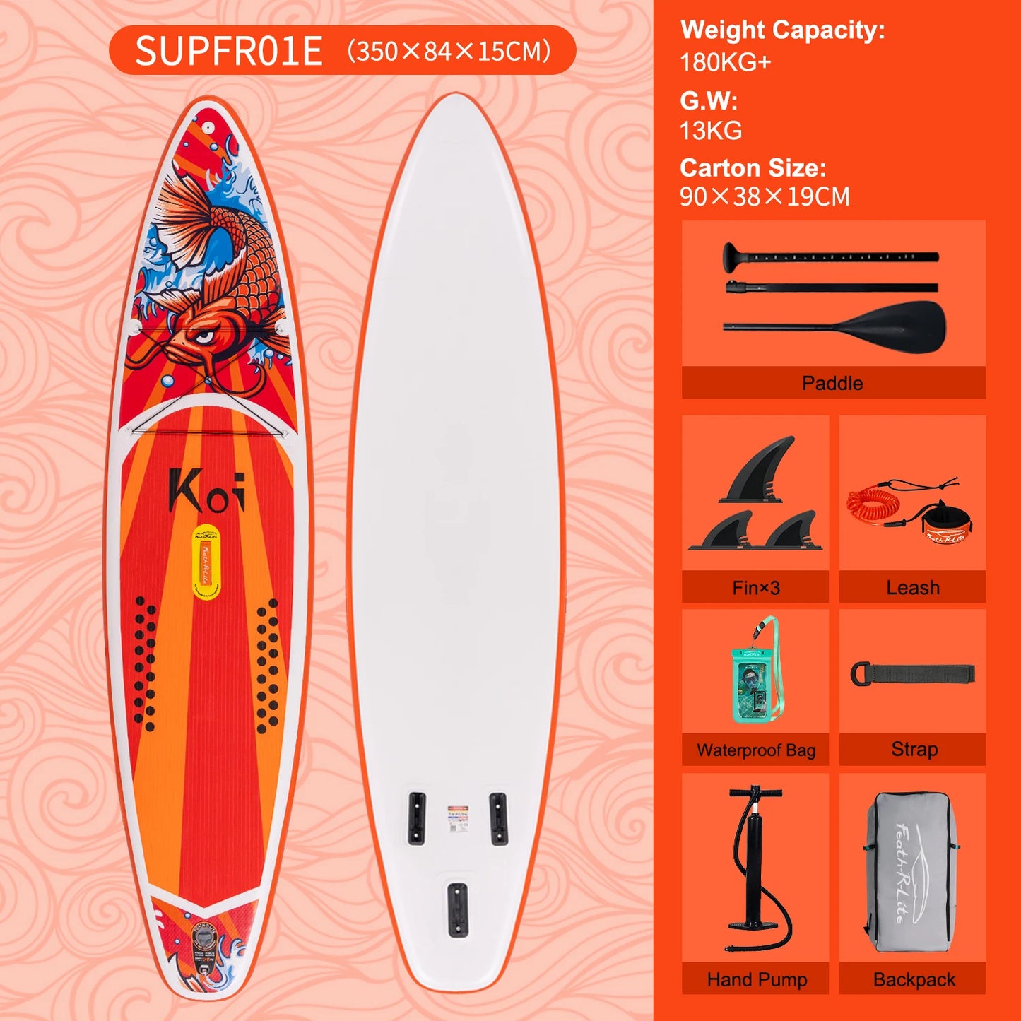 Feath-R-Lite 11' SUP gonfiabile - kit accessori