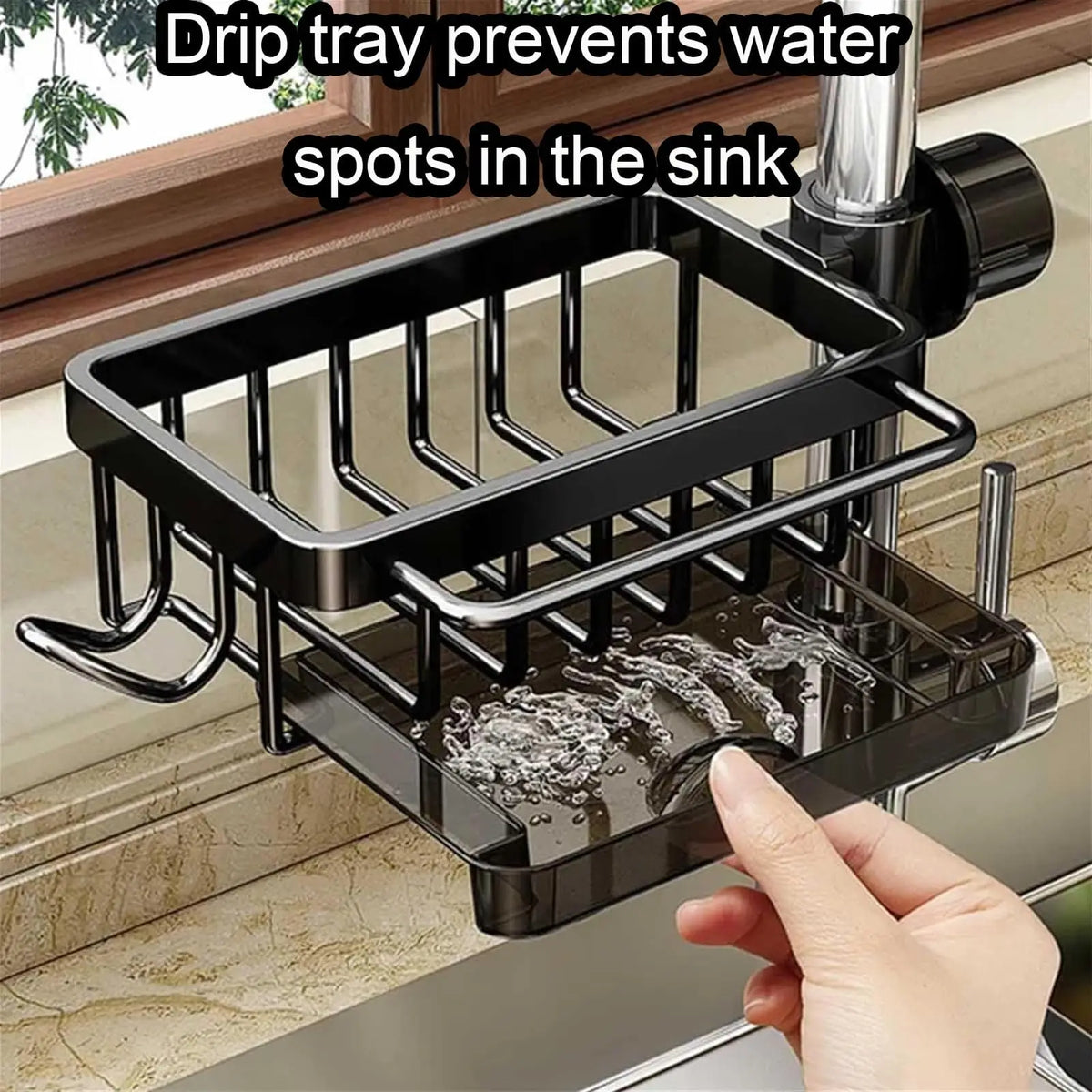 Organizer rubinetto cucina regolabile per tubi 0.7-1.1inch