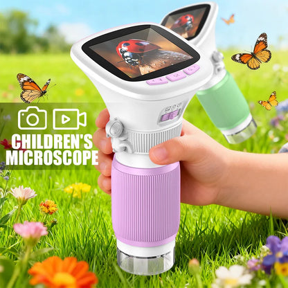 Microscopio tascabile per bambini con schermo 2,4 pollici HD