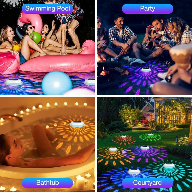 Luce Solare Galleggiante RGB per Piscina – Crea ogni sera un’atmosfera magica e colorata direttamente sull’acqua