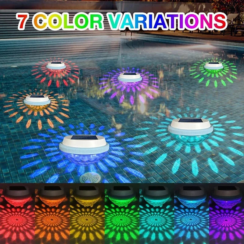 Luce Solare Galleggiante RGB per Piscina – Crea ogni sera un’atmosfera magica e colorata direttamente sull’acqua