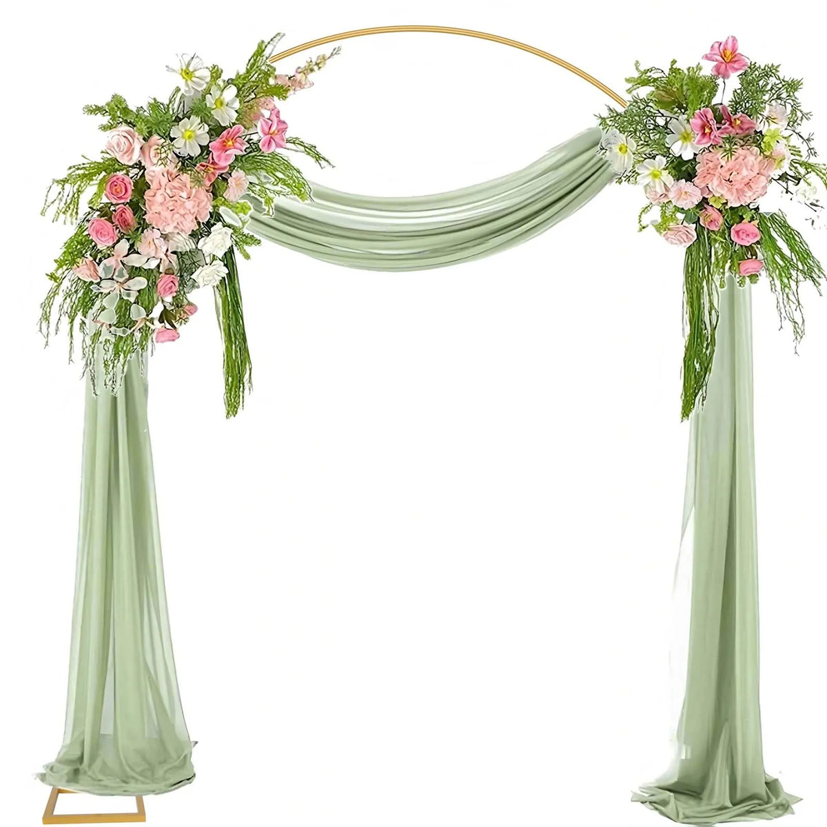 Arco circolare in metallo gold 2,1×2,4 m - riutilizzabile
