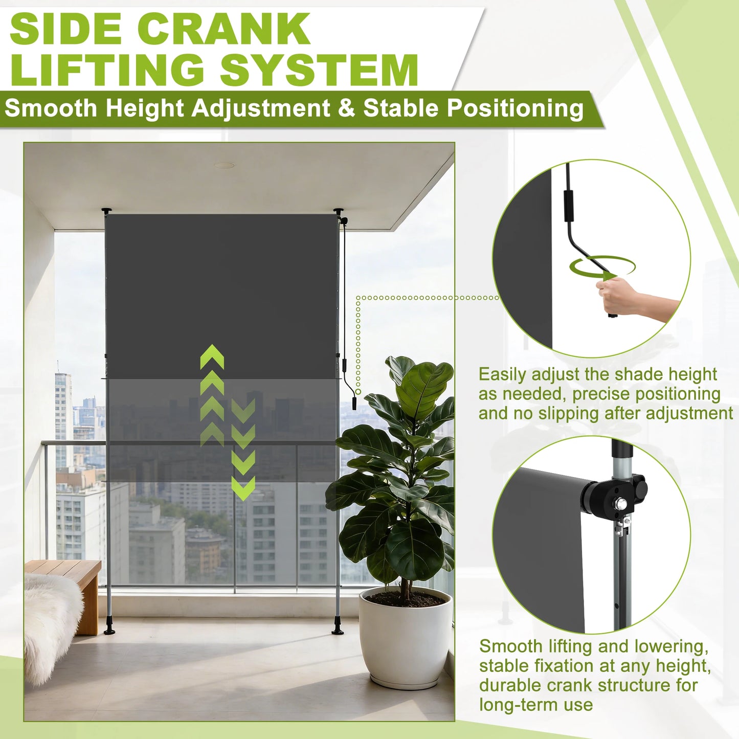 Tenda verticale da balcone – protezione solare regolabile