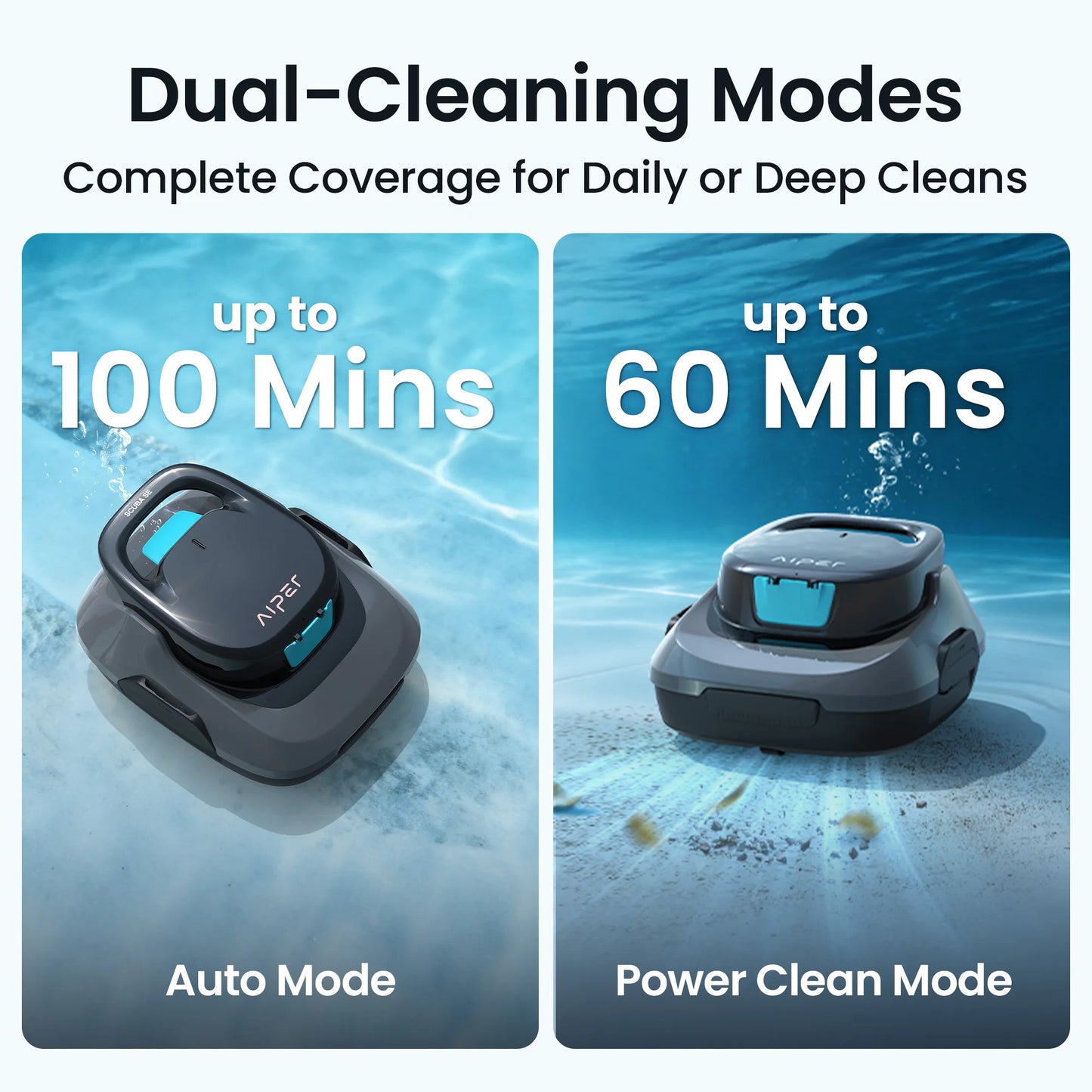 Robot piscina IPER ricondizionato cordless — 90 min e parcheggio auto