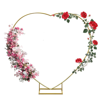 Arco a cuore 2x2m in metallo dorato elegante
