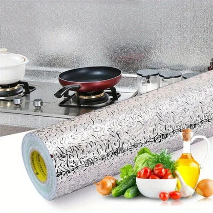 Pellicola adesiva per cucina in alluminio anti-olio impermeabile