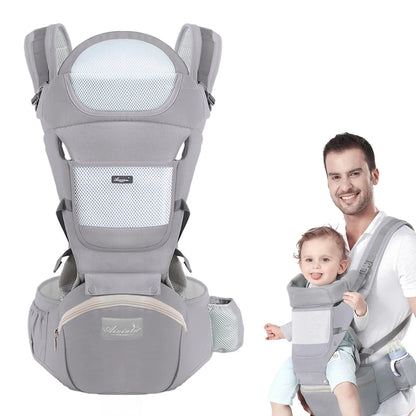 Marsupio ergonomico con sgabello da vita multiuso