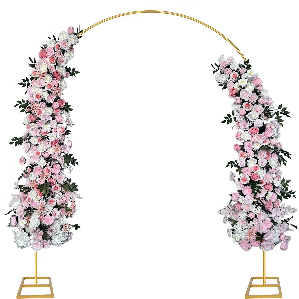 Arco circolare in metallo gold 2,1×2,4 m - riutilizzabile