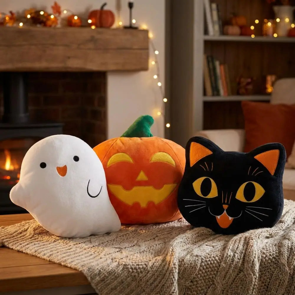 Cuscino Halloween Gatto Nero morbido in PP
