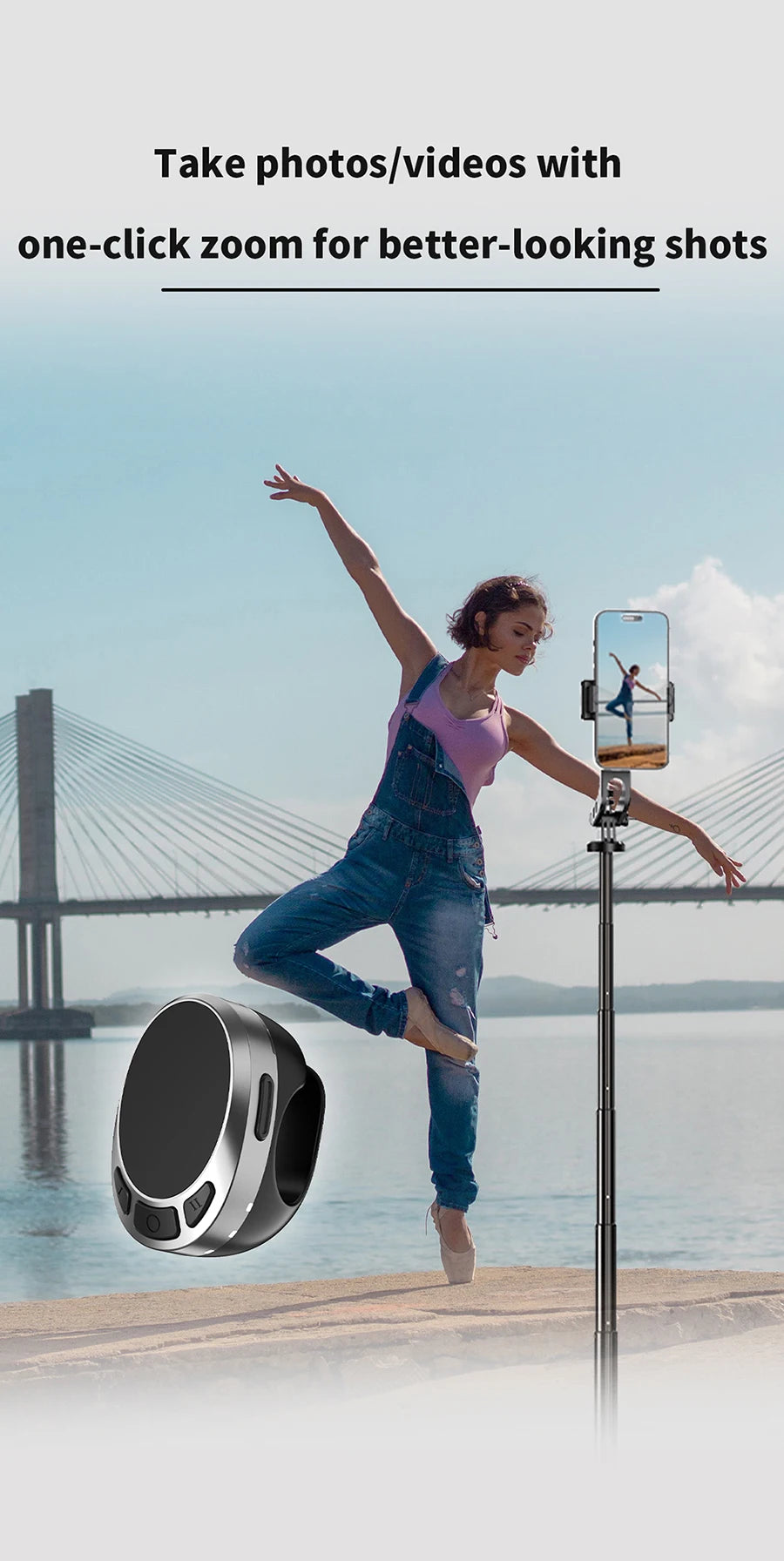Telecomando Bluetooth con anello scroll compatto e portatile TPKI