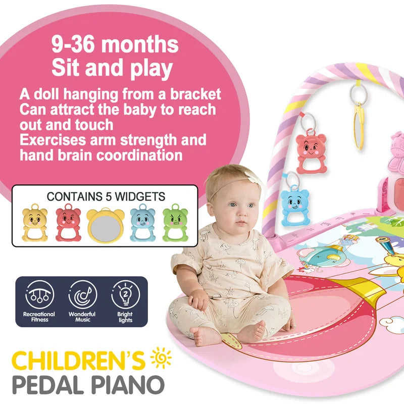 Tappeto gioco musicale per neonati con pianoforte staccabile