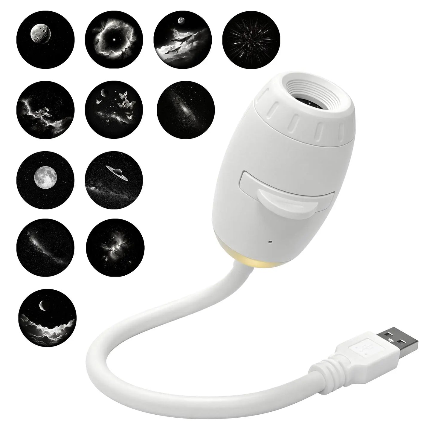 Lampada Proiettore Galassia 2 in 1 USB – Trasforma ogni stanza in un cielo stellato ricco di atmosfera e magia