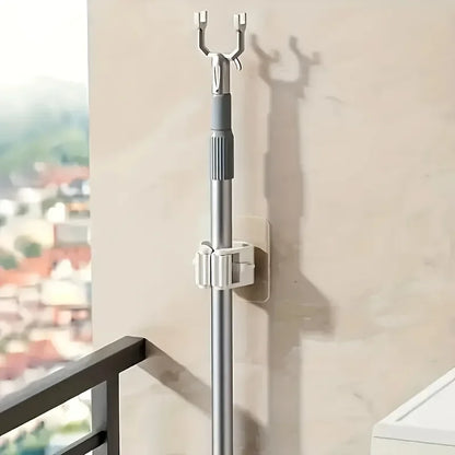 Porta scope da parete con fissaggio adesivo impermeabile