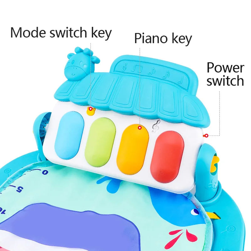 Tappeto gioco musicale per neonati con pianoforte staccabile