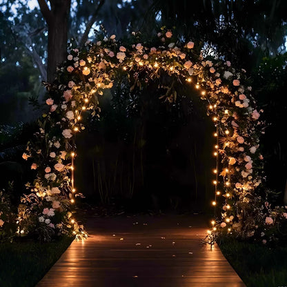 Arco circolare in metallo gold 2,1×2,4 m - riutilizzabile