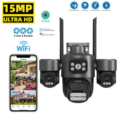 Telecamera IP 15MP con tracciamento automatico e 3 schermi