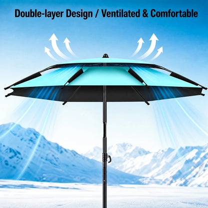 Ombrellone 220 cm con protezione UV e doppio strato