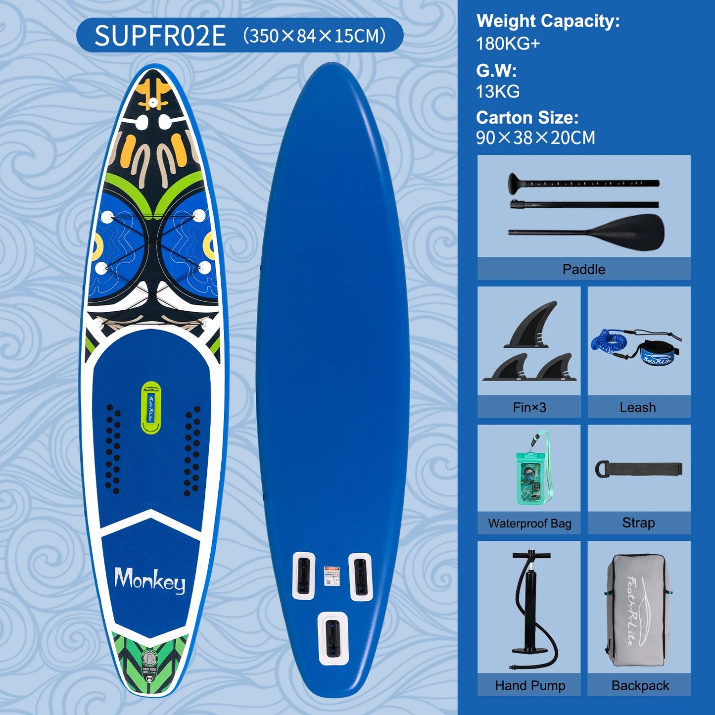 Feath-R-Lite 11' SUP gonfiabile - kit accessori