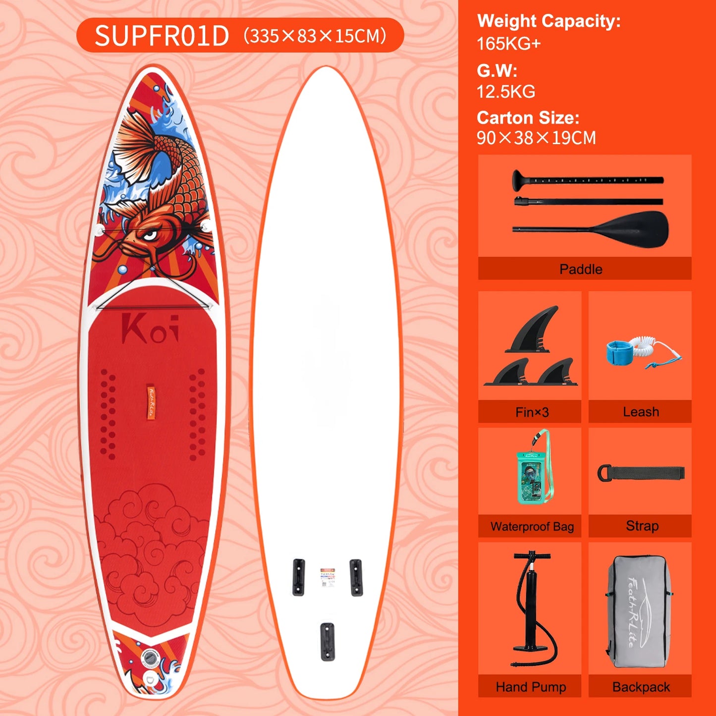 Feath-R-Lite 11' SUP gonfiabile - kit accessori
