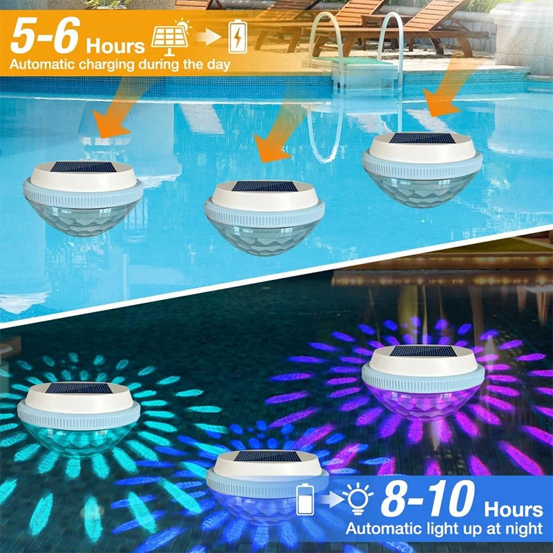 Luce Solare Galleggiante RGB per Piscina – Crea ogni sera un’atmosfera magica e colorata direttamente sull’acqua