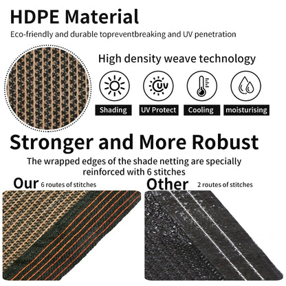 Rete ombreggiante 50% anti-UV in HDPE - nero
