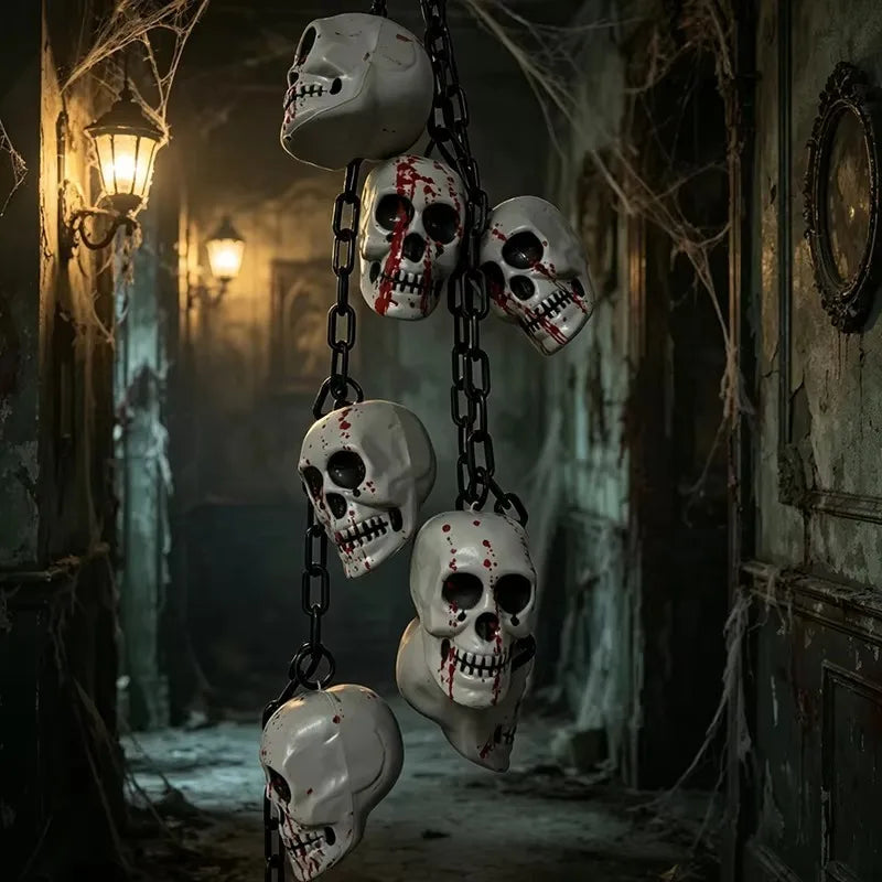 Teschio horror appendibile 1,8 m effetto fantasma