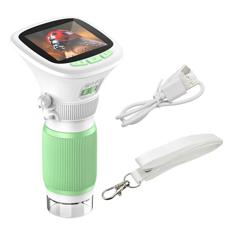 Microscopio tascabile per bambini con schermo 2,4 pollici HD