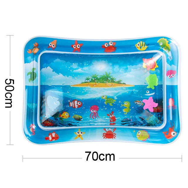 Tappetino acqua gonfiabile in PVC con pesci galleggianti