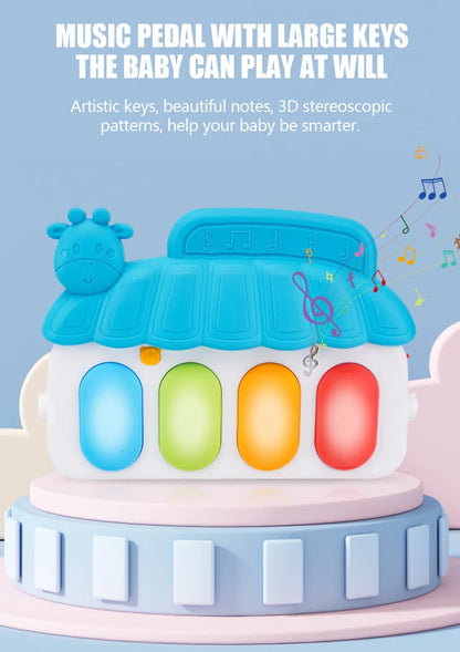 Tappeto gioco musicale per neonati con pianoforte staccabile