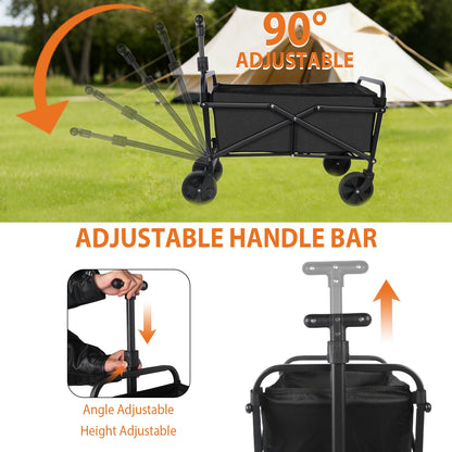 Carrello pieghevole da campeggio – 75 kg di capacità e 50L portatile per spiaggia e outdoor