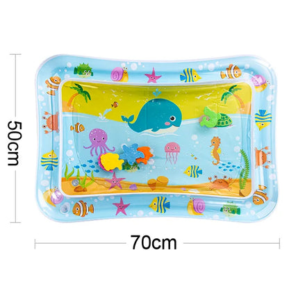 Tappetino acqua gonfiabile in PVC con pesci galleggianti