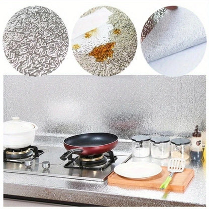 Pellicola adesiva per cucina in alluminio anti-olio impermeabile
