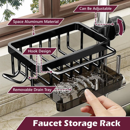 Organizer rubinetto cucina regolabile per tubi 0.7-1.1inch