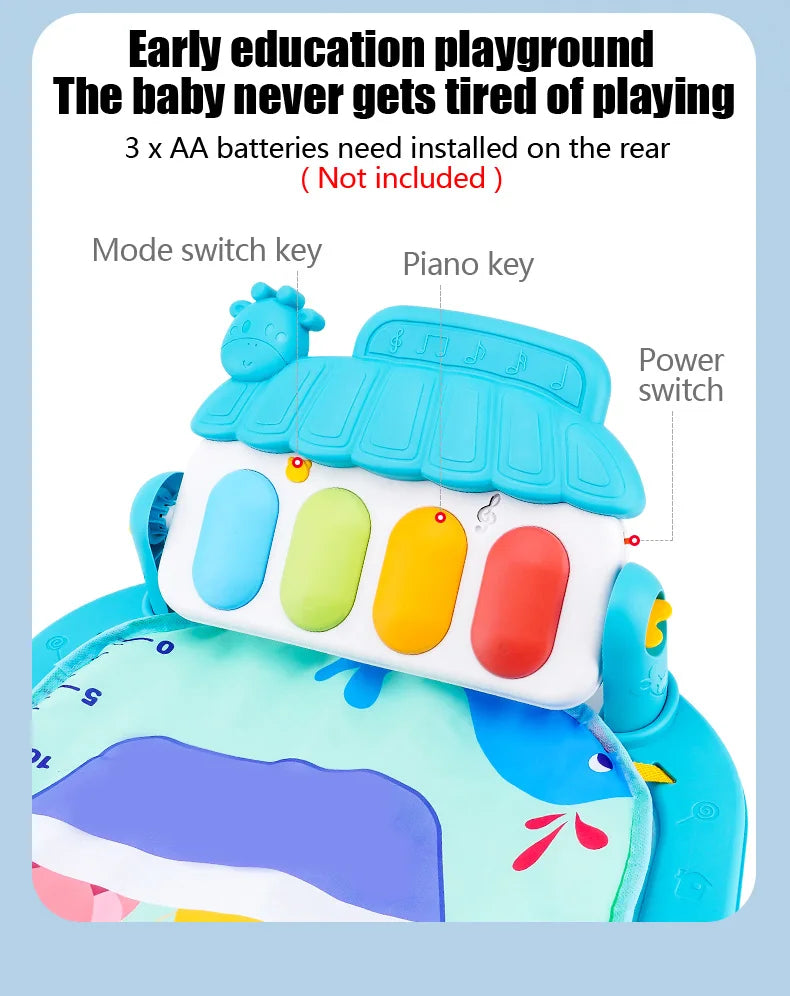Tappeto gioco musicale per neonati con pianoforte staccabile
