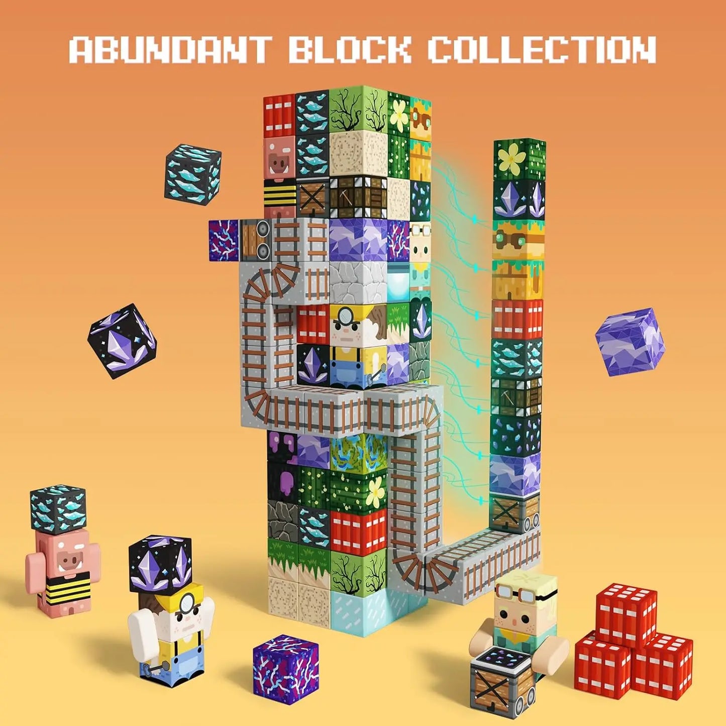 Blocchi Magnetici Mine World – Costruisci, Esplora e Impara Giocando