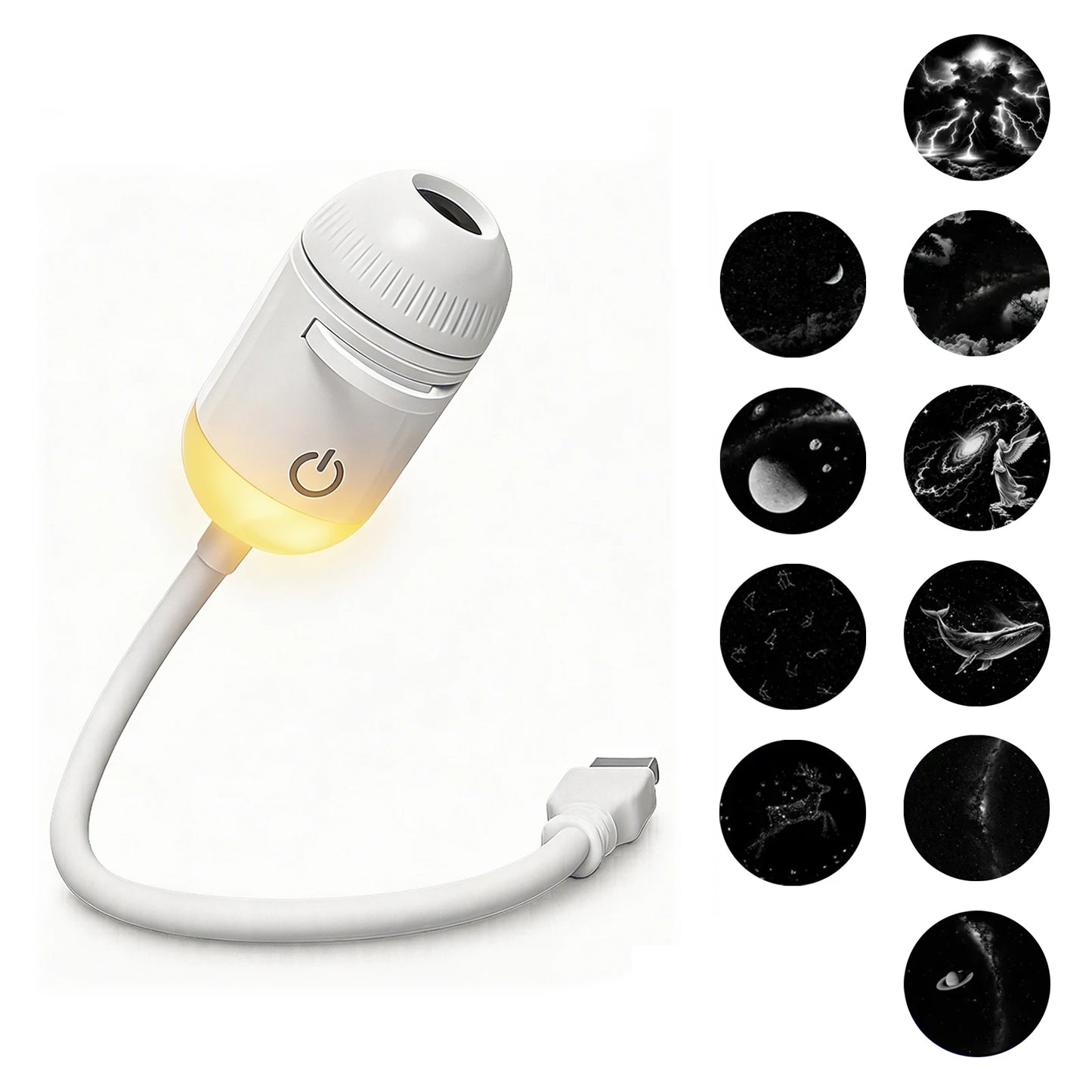 Lampada Proiettore Galassia 2 in 1 USB – Trasforma ogni stanza in un cielo stellato ricco di atmosfera e magia