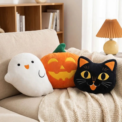 Cuscino Halloween Gatto Nero morbido in PP
