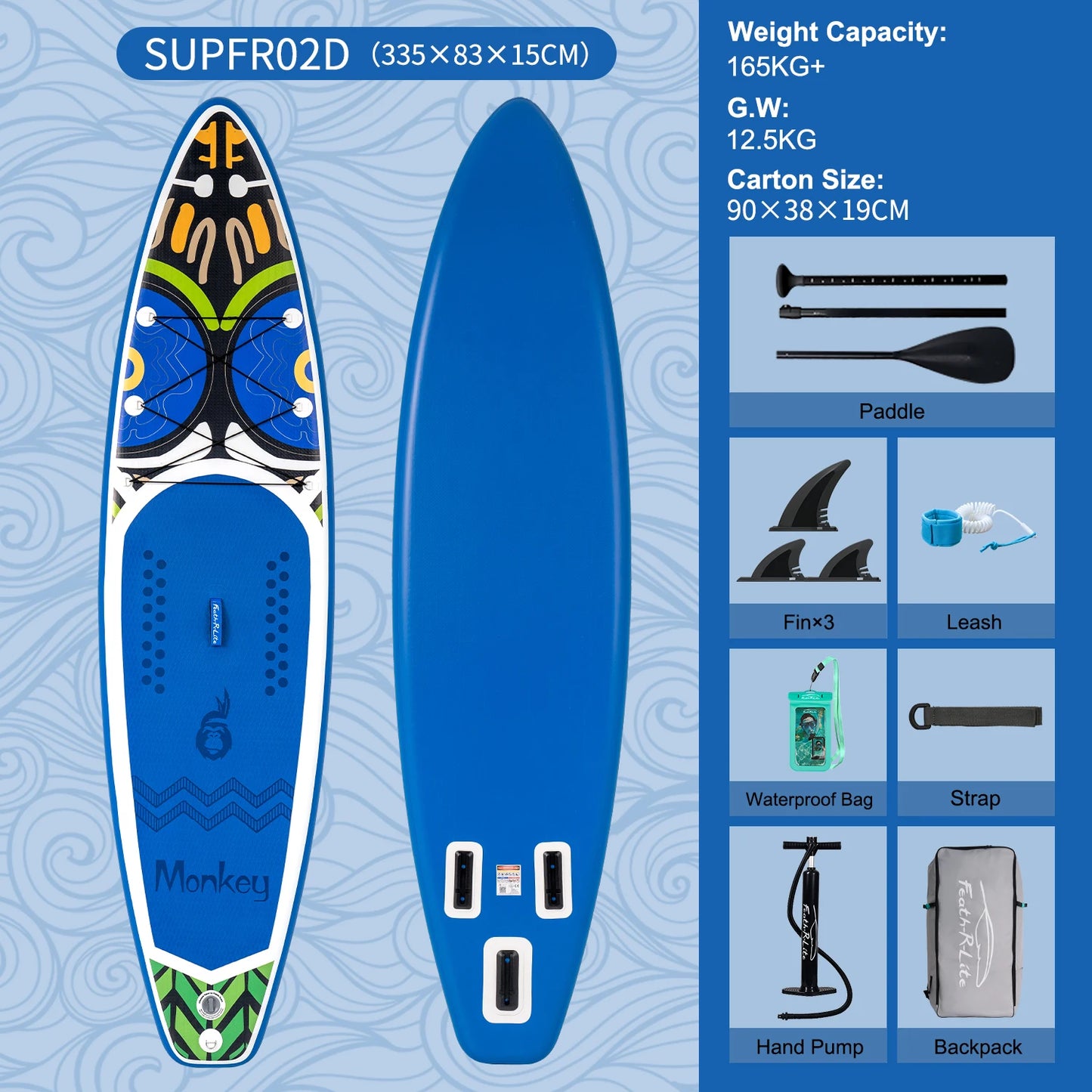 Feath-R-Lite 11' SUP gonfiabile - kit accessori