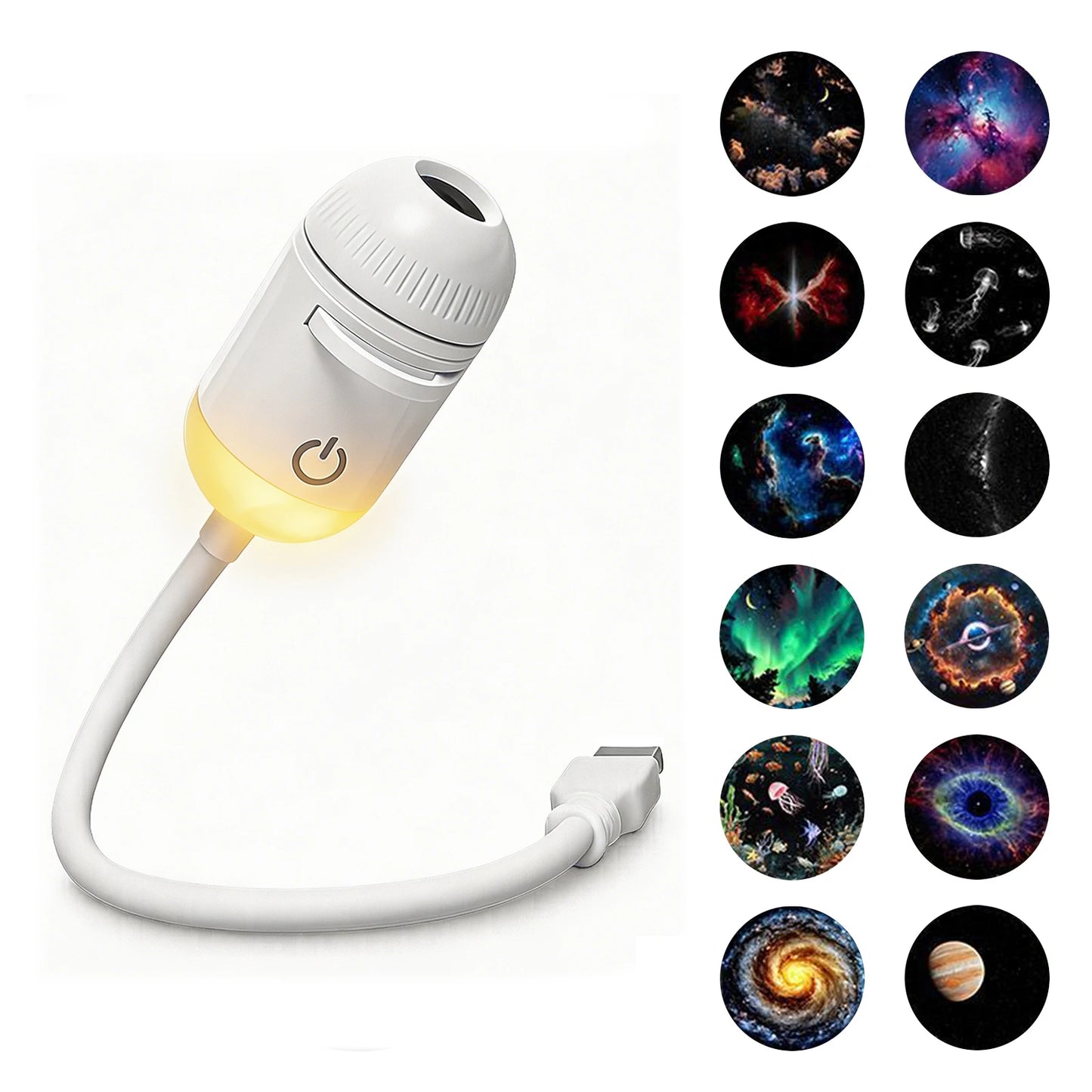 Lampada Proiettore Galassia 2 in 1 USB – Trasforma ogni stanza in un cielo stellato ricco di atmosfera e magia
