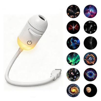 Lampada Proiettore Galassia 2 in 1 USB – Trasforma ogni stanza in un cielo stellato ricco di atmosfera e magia