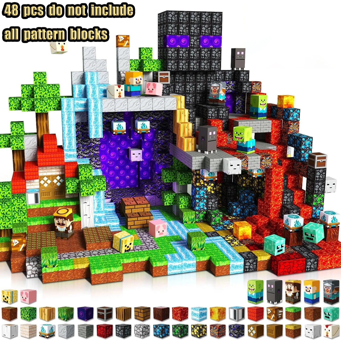 Blocchi Magnetici Mine World – Costruisci, Esplora e Impara Giocando