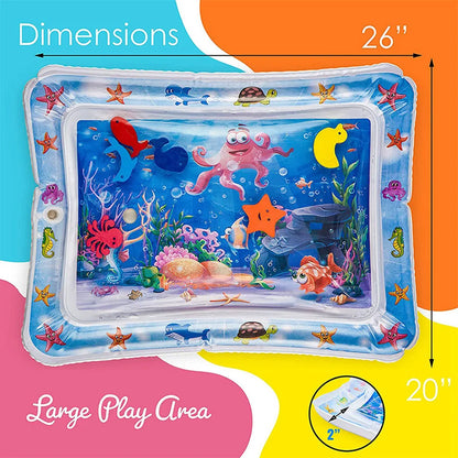 Tappetino acqua gonfiabile in PVC con pesci galleggianti