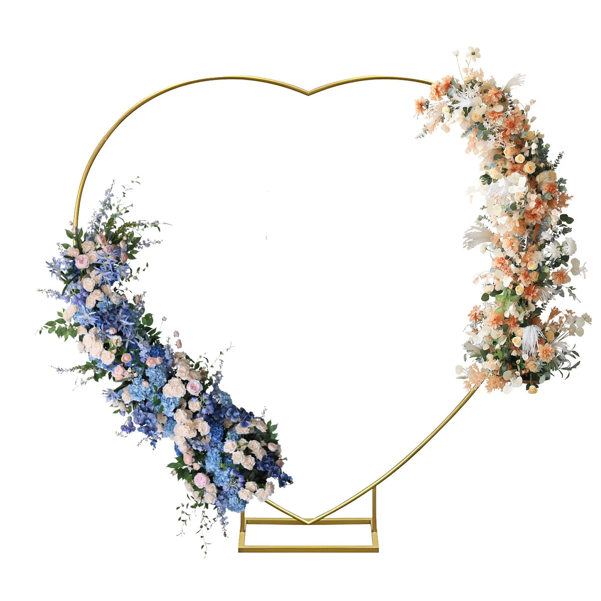 Arco a cuore 2x2m in metallo dorato elegante