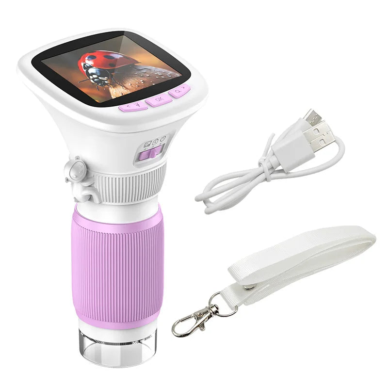 Microscopio tascabile per bambini con schermo 2,4 pollici HD