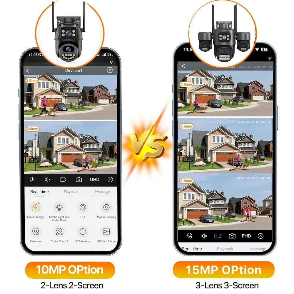 Telecamera IP 15MP con tracciamento automatico e 3 schermi