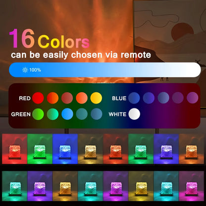 Lampada Effetto Onde d'Acqua LED 16 colori – Atmosfera Magica in Ogni Stanza