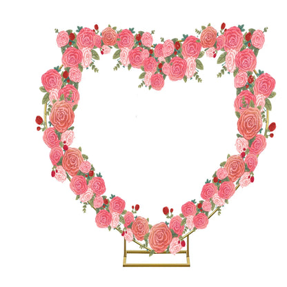 Arco a cuore 2x2m in metallo dorato elegante