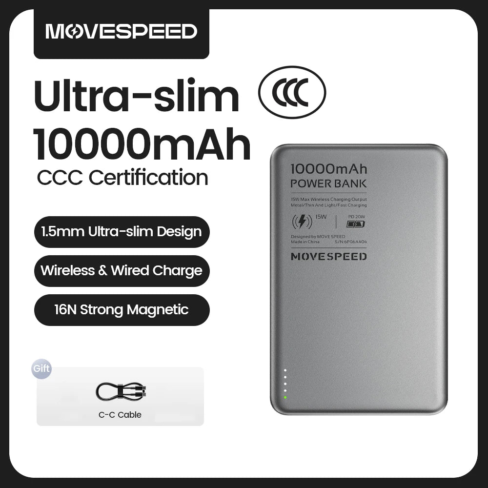Power bank magnetico 10000mAh Slim 20W PD