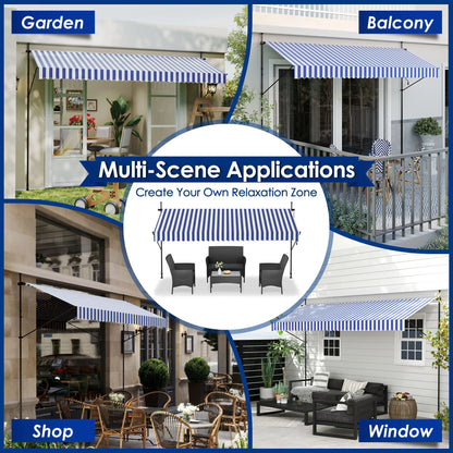 Tenda da Sole Retrattile Senza Fori – Ombra Perfetta per Balcone e Terrazza